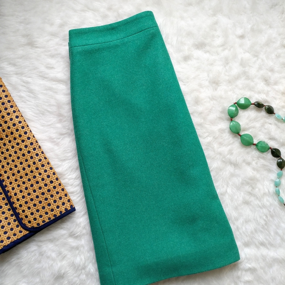J. Crew Emerald Green Pencil Skirt